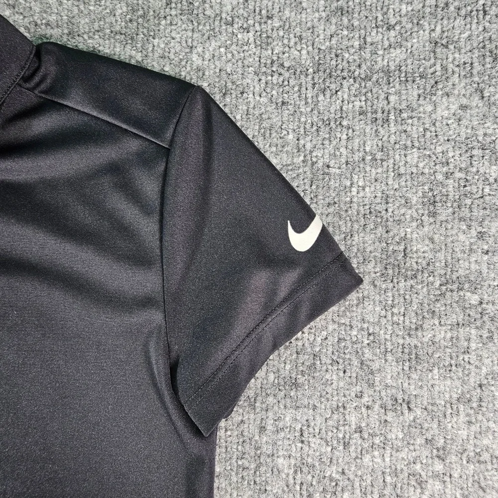 Nike Golf Women's XS Dri-FIT Polo Shirt Short Sleeve Black Performance 4-Button‎